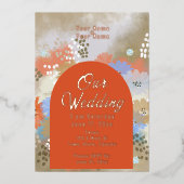 Moderne Elegante Chic Folie Uitnodiging (Voorkant)