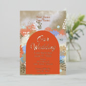 Moderne Elegante Chic Folie Uitnodiging (Staand Voorkant)