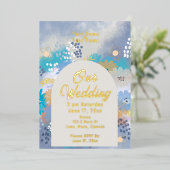 Moderne Elegante Chic Folie Uitnodiging (Staand Voorkant)
