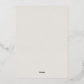 Moderne Elegante Chic Folie Uitnodiging (Achterkant)
