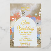 Moderne Elegante Chic Folie Uitnodiging (Voorkant)