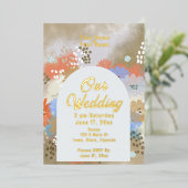 Moderne Elegante Chic Folie Uitnodiging (Staand Voorkant)