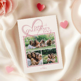 Moderne Elegante Chic Foto Galentines Day Kaart