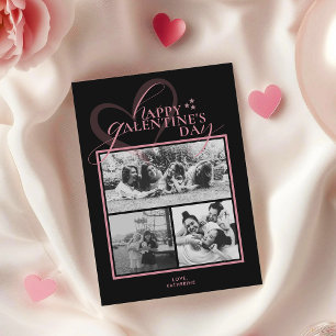 Moderne Elegante Chic Foto Galentines Day Kaart