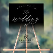 Moderne elegante Chic Ombre bruiloft welkom Acryl Bord (Neutraal)