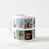 Moderne Elegante Chic Script Foto's Valentijnsdag Koffiemok (Voorkant links)