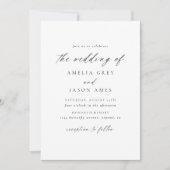 Moderne Elegante Chic Script Trouw Uitnodiging (Voorkant)