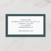 Moderne Elegante Chic Teal Vlinder Visitekaartje (Achterkant)