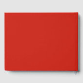 Moderne elegante Chinese trouwbloem schrift rood Gastenboek (Achterkant)