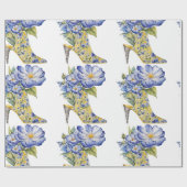 Moderne elegante Chinoiserie Floral High-Heel Cadeaupapier (Vlak)