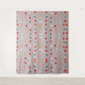 Moderne elegante chique bloem wandkleed (Voorkant)