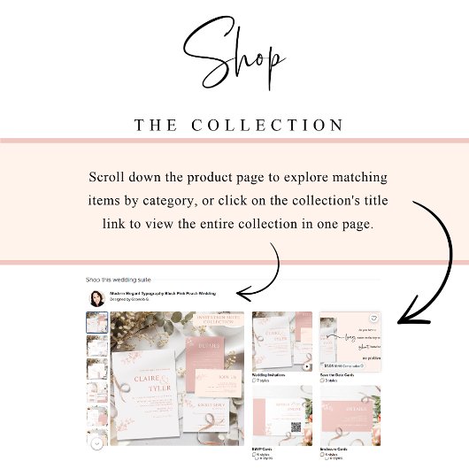 Moderne Elegante Chique Blush Roze en Perzik Bruil Menu