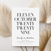 Moderne elegante chique bruiloft save the date