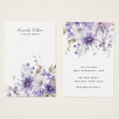 Moderne Elegante chique floral oorbel display kaar Visitekaartje (Voorkant /achterkant)