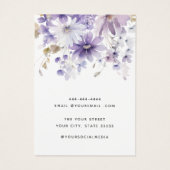 Moderne Elegante chique floral oorbel display kaar Visitekaartje (Achterkant)