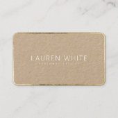 Moderne elegante chique goud wit minimalistische k visitekaartje (Voorkant)