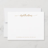 Moderne Elegante Chique Gouden Script Kalligrafie Notitiekaartje (Voorkant)