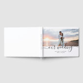 Moderne elegante chique handgeschreven foto bruilo gastenboek (Volledig)