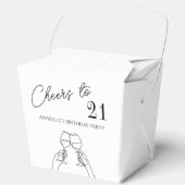 Moderne elegante chique proost op 21 verjaardagsfe bedankdoosjes (Voorkant)