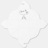 Moderne elegante chique proost op 21 verjaardagsfe bedankdoosjes (Ongevouwen)