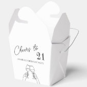 Moderne elegante chique proost op 21 verjaardagsfe bedankdoosjes (Open)