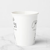 Moderne elegante chique proost op 21 verjaardagsfe papieren bekers (Links)