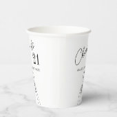 Moderne elegante chique proost op 21 verjaardagsfe papieren bekers (Rechts)