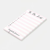 Moderne elegante chique trendy roze gestreept om t post-it® notes (Schuin)