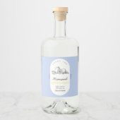 Moderne elegante citroenen Limoncello bruiloft fle Likeurfles Etiket (Voorkant)