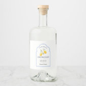 Moderne elegante citroenen Limoncello bruiloft fle Likeurfles Etiket (Voorkant)