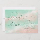 Moderne Elegante Cloud Nine Baby Shower Kaart (Voorkant)