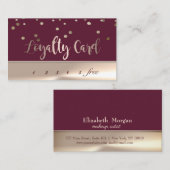 Moderne Elegante Confetti   Loyalty Card (Voorkant / Achterkant)