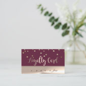 Moderne Elegante Confetti   Loyalty Card (Staand voorkant)
