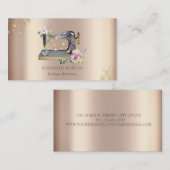 Moderne Elegante Cool Sparkle naaimachine Visitekaartje (Voorkant / Achterkant)