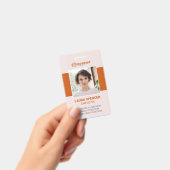 Moderne Elegante Corporate Employee Foto ID Badge (Handheld)