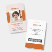 Moderne Elegante Corporate Employee Foto ID Badge (Voor- en achterkant)