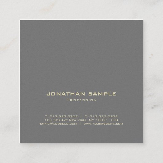 Moderne, elegante creatieve vlek in parelfinering vierkante visitekaartje (Achterkant)