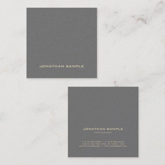 Moderne, elegante creatieve vlek in parelfinering vierkante visitekaartje (Voorkant / Achterkant)