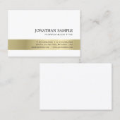 Moderne, elegante Creative Gold Blik Professional Visitekaartje (Voorkant / Achterkant)