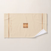 Moderne elegante crème goud chic monogrammed strep bad handdoek (Handdoek)
