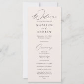 Moderne Elegante Crème Trouwprogramma (Voorkant)
