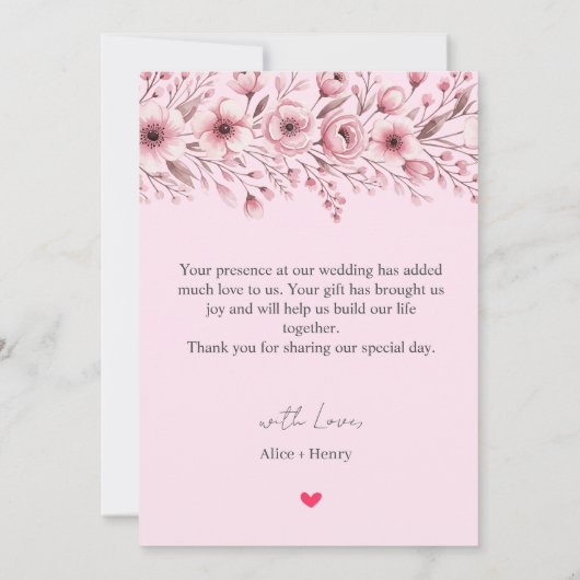 Moderne Elegante Custom Photo Wedding Dank u Bedankkaart (Achterkant)