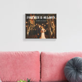 Moderne Elegante Custom Wedding Paar Foto Canvas Afdruk (Insitu (Woonkamer))