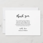 Moderne Elegante Dankjewel Script Foto  Bedankkaart (Achterkant)