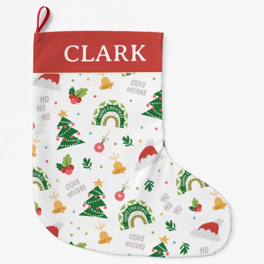 Moderne elegante decoratieve kerstillustraties grote kerstsok (Voorkant)