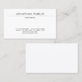 Moderne, elegante design-minimalistisch visitekaartje (Voorkant / Achterkant)