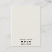 Moderne Elegante Diamant Crystal Sieraden Display Visitekaartje (Achterkant)