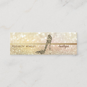Moderne Elegante, Diamanten Hoge Hakken Bokeh Mini Visitekaartje