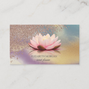 Moderne Elegante Diamanten Lotus Kleurrijk Visitekaartje