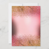 Moderne Elegante Diamanten Metallic Quinceañera Kaart (Achterkant)